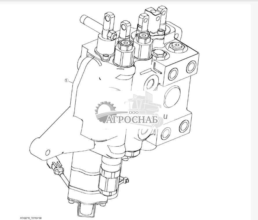 Клапан погрузчика и стабилизатора, четвертая функция 